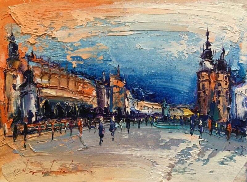 Kraków wieczorem - a painting by Viktor Fridrikh