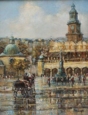 Rynek - a painting by Frydrych Danuta