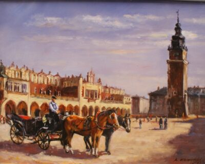 Krakowski rynek - a painting by Andrzej Kamieński