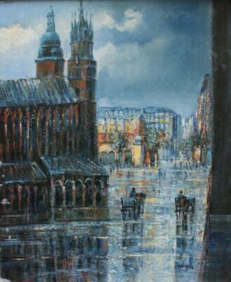 Kościół Mariacki - a painting by Frydrych Danuta