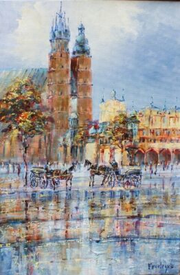 Rynek - a painting by Frydrych Danuta