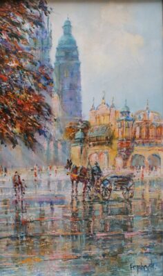 Rynek - a painting by Frydrych Danuta