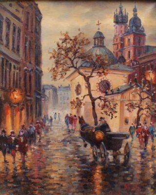 Kościół Św Wojciecha - a painting by Leszek Metz