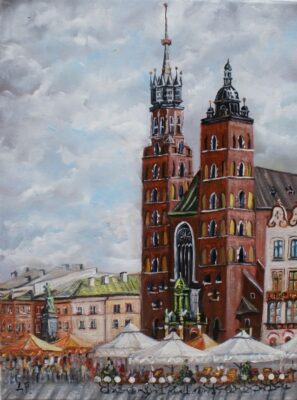 Kościół Mariacki - a painting by Artur Partycki