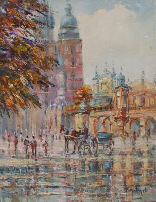 Rynek - a painting by Frydrych Danuta