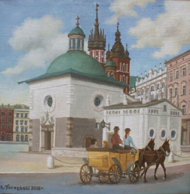 Kościół Św Wojciecha - a painting by Krzysztof Jarząbski