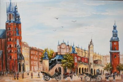 Rynek - a painting by Ewelina Ozóg