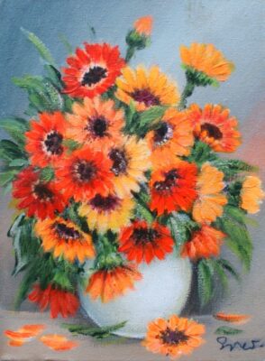 kwiaty - a painting by Barbara Siewierska