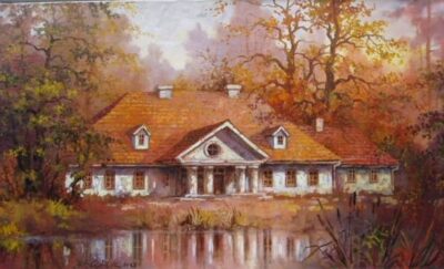 Dworek - a painting by Stanisław Wilk