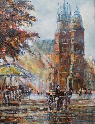 Rynek - a painting by Frydrych Danuta