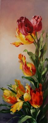 Tulips - a painting by Marian Jesień