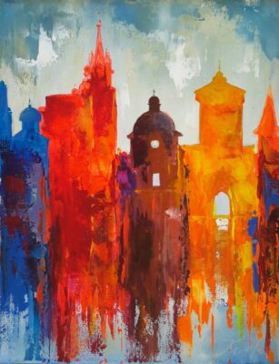 Kraków - a painting by Jolanta Kusztal