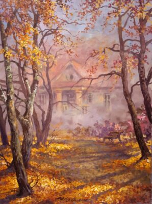 Ścieżka przy dworku - a painting by Stanisław Wilk