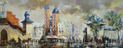 Rynek - a painting by Włodzimierz Skuza