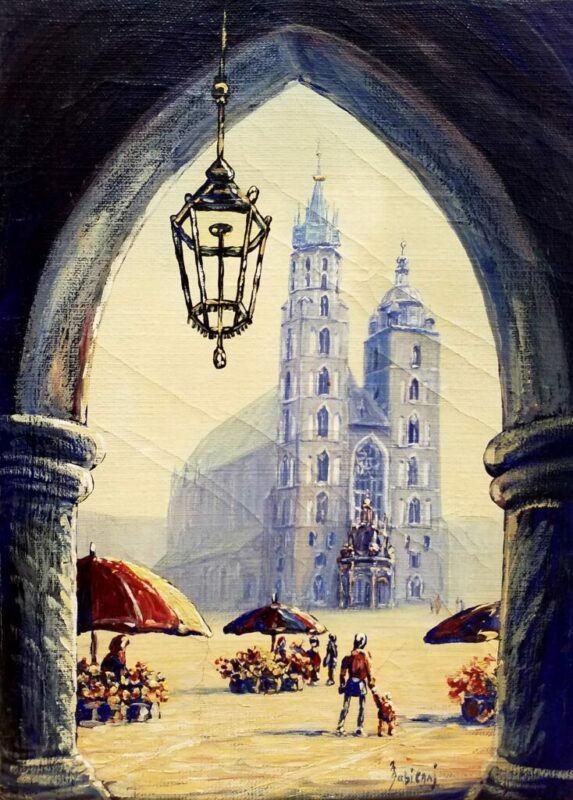 Rynek - a painting by Zbigniew Zabiegaj