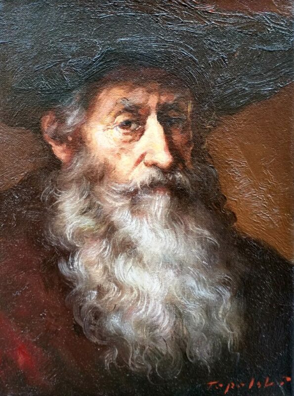 Żyd - a painting by Piotr Topolski