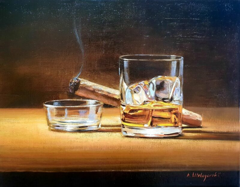 Whisky - a painting by Antoni Wielogórski