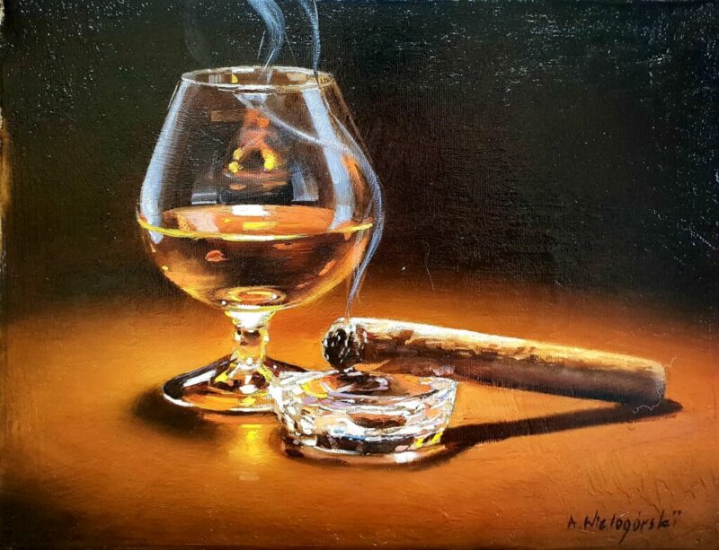 Whisky - a painting by Antoni Wielogórski