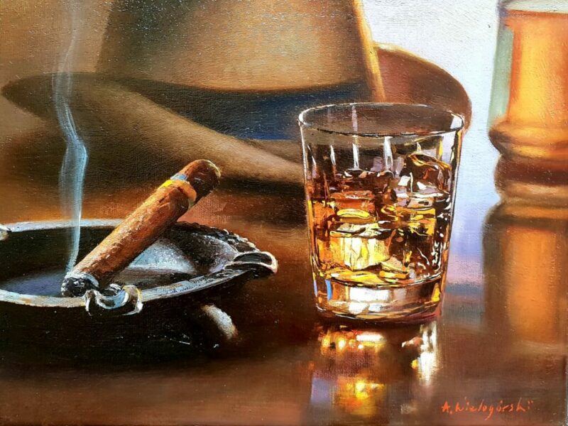 Whisky - a painting by Antoni Wielogórski