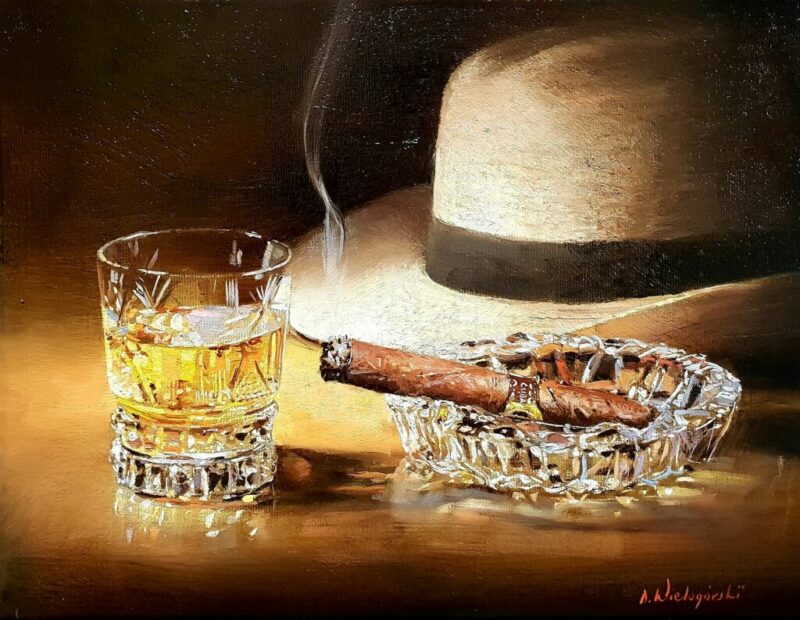 Whisky - a painting by Antoni Wielogórski