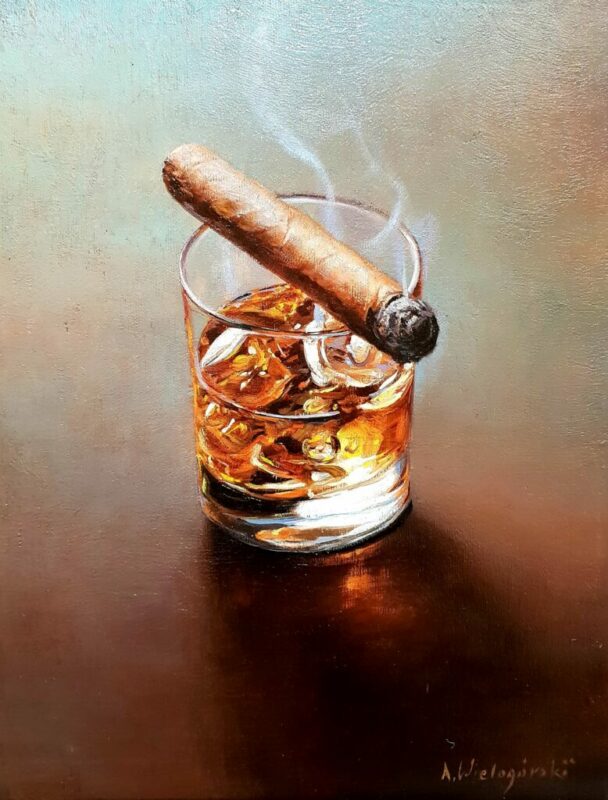 Whisky - a painting by Antoni Wielogórski