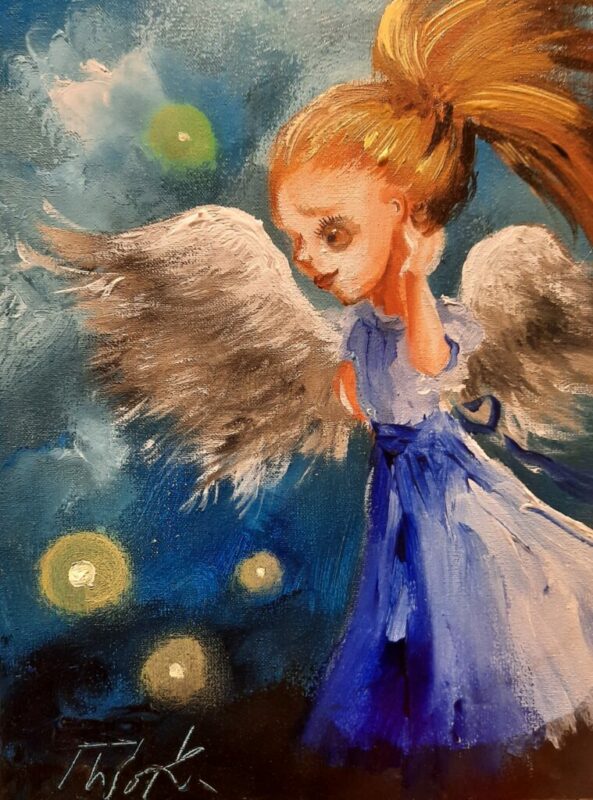 Angel - a painting by Tadeusz Wojtkowski