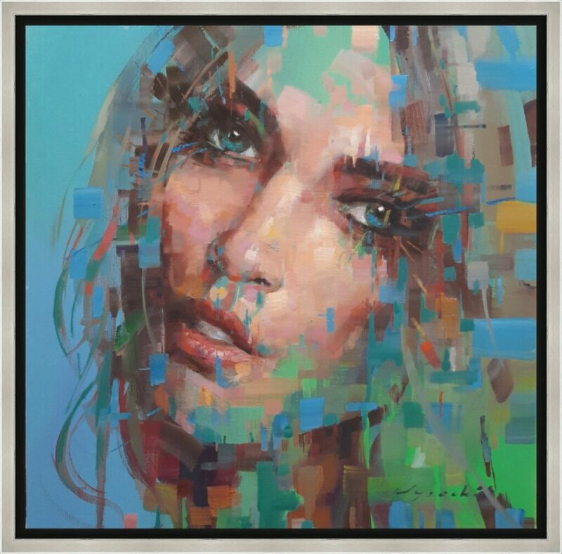 Blue eyes - a painting by Jan Wysocki