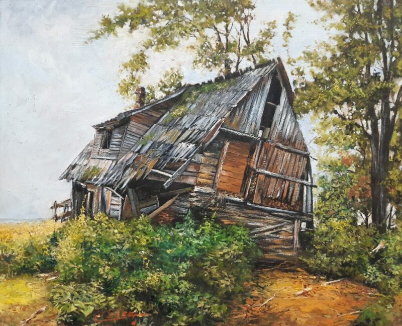 Podupadła chata - a painting by Zbigniew Cortez Zając