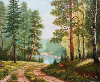 Las - a painting by Ryszard Stępień