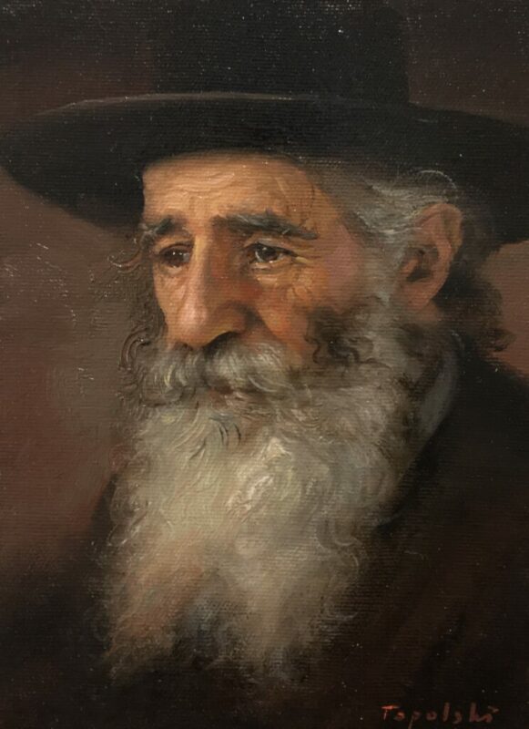 Portret starego Żyda - a painting by Piotr Topolski