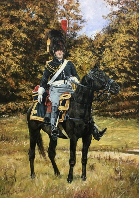 Żołnierz na koniu - a painting by Zbigniew Cortez Zając