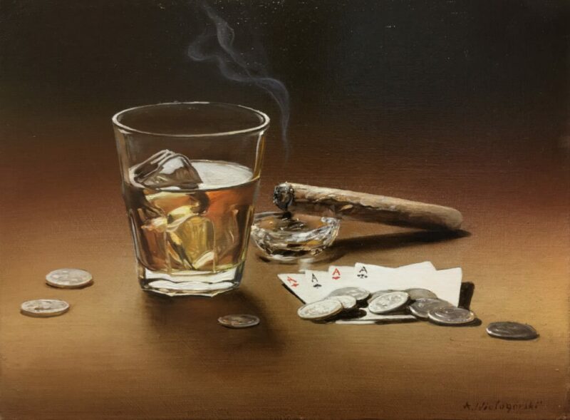 Whisky - a painting by Antoni Wielogórski