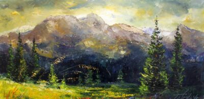 Giewont - a painting by Tadeusz Wojtkowski