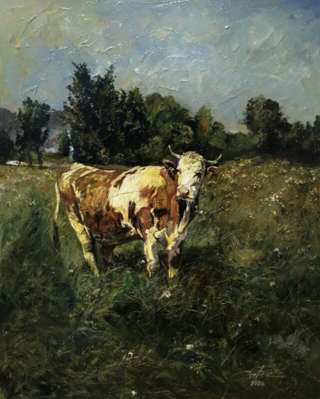 Krowa - a painting by Zbigniew Cortez Zając