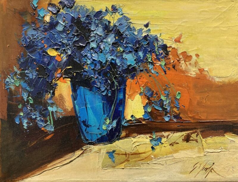 Flowers in a vase - a painting by Karolina Muszyńska