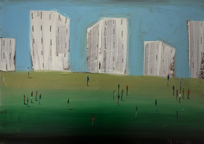 Blocks - a painting by Filip Łoziński