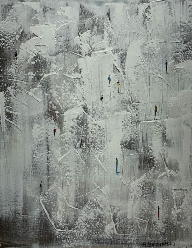 Winter walk - a painting by Filip Łoziński