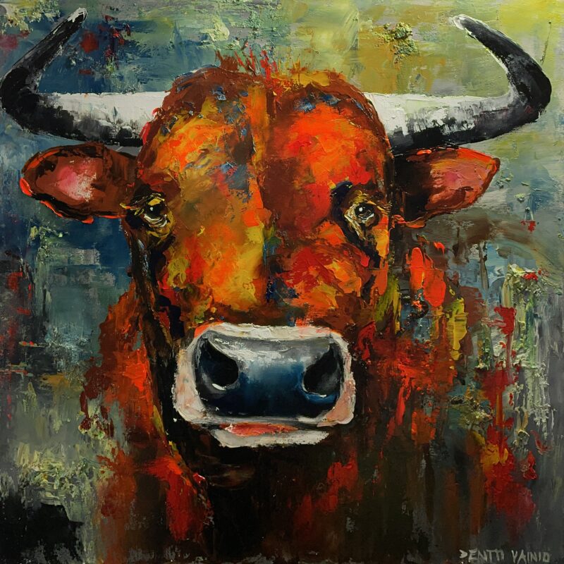 Bull - a painting by Pentti Vainio