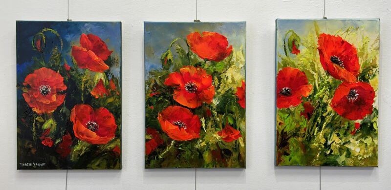 Poppies - a painting by Pentti Vainio