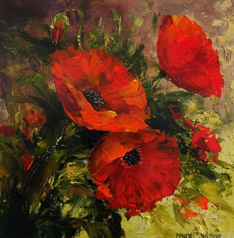 Poppies - a painting by Pentti Vainio