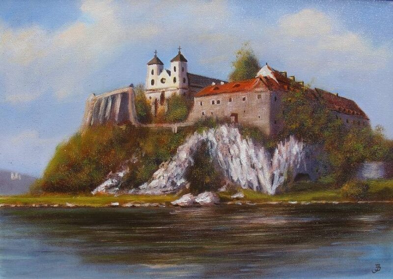 Tyniec - a painting by Jerzy Domoń