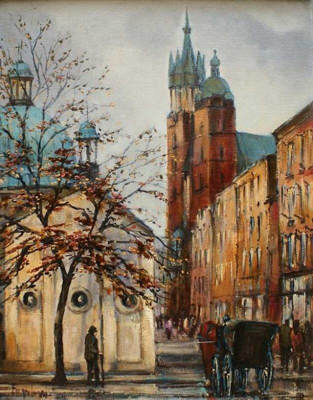 Kościół Mariacki - a painting by Frydrych Danuta