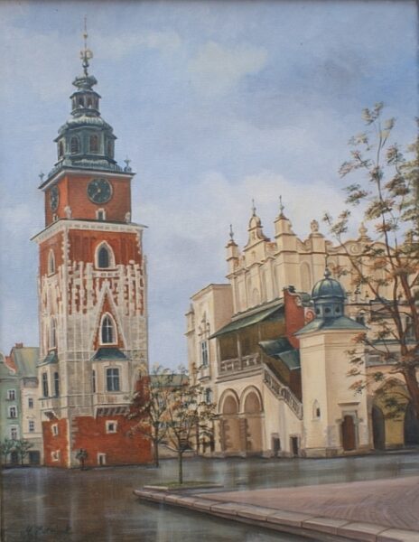 Ratusz - a painting by Magdalena Żołnierek