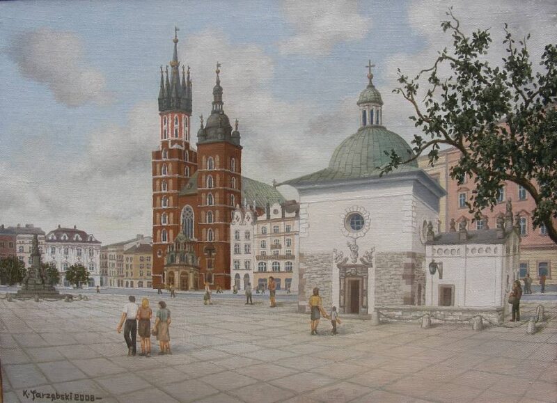 Rynek - a painting by Krzysztof Jarząbski