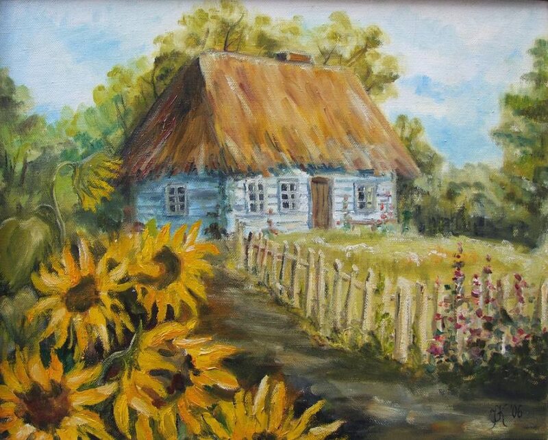 Wiejska Chata - a painting by Joanna Kubicka