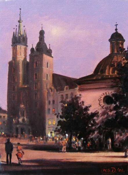 Rynek - a painting by Michał Sławomir Dobrowolski