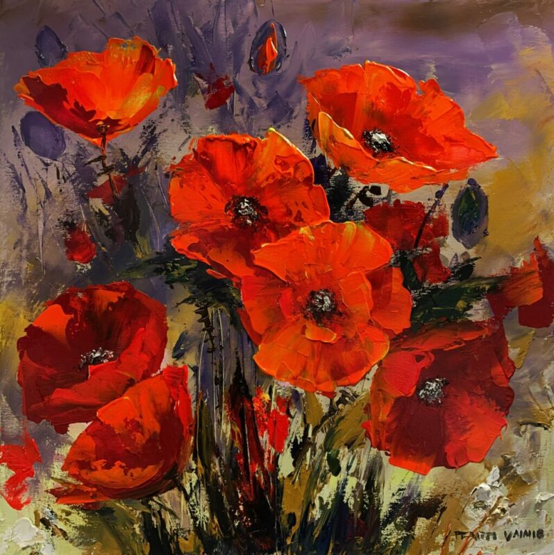 Poppies - a painting by Pentti Vainio