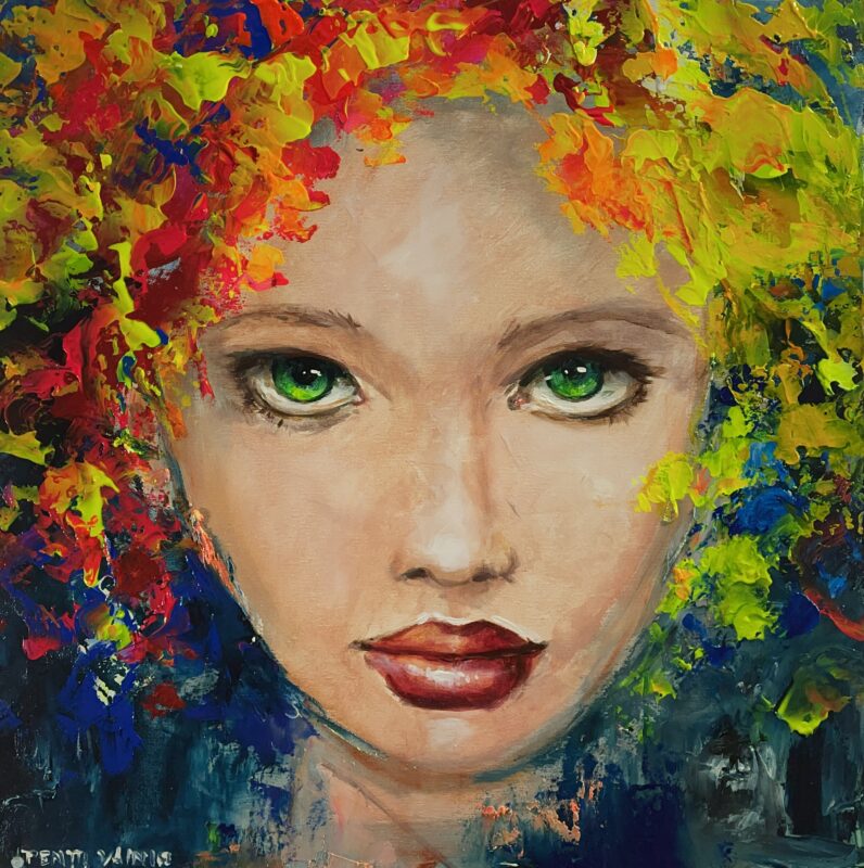 Green eyes - a painting by Pentti Vainio