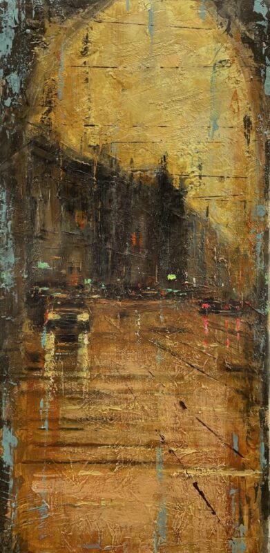 Street - a painting by Michał Dobrowolski