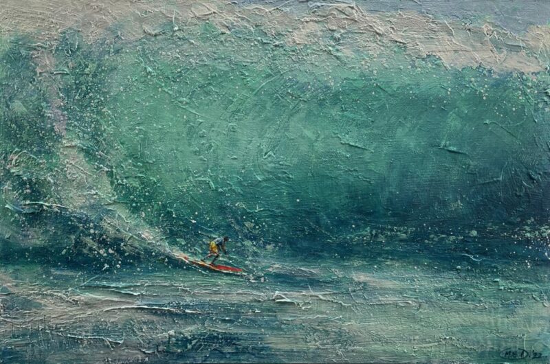 Surfer - a painting by Michał Dobrowolski